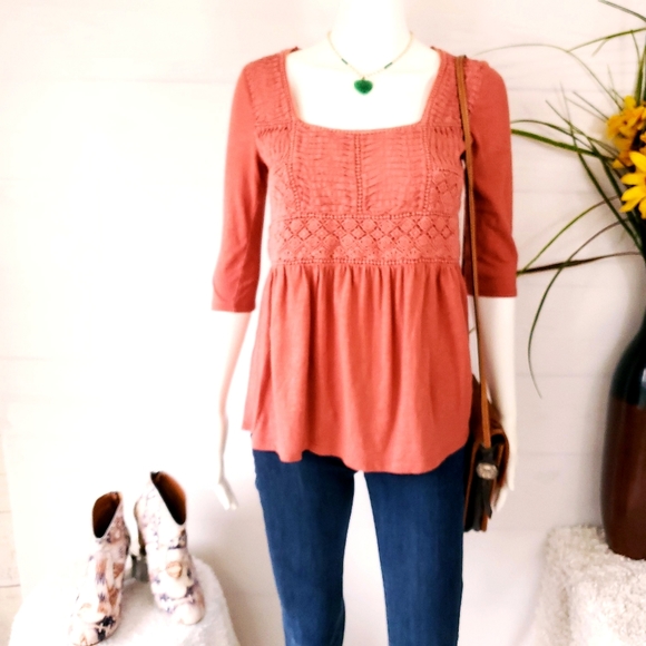Anthropologie Tops - Anthropologie Meadow Rue gorgeous pullover top